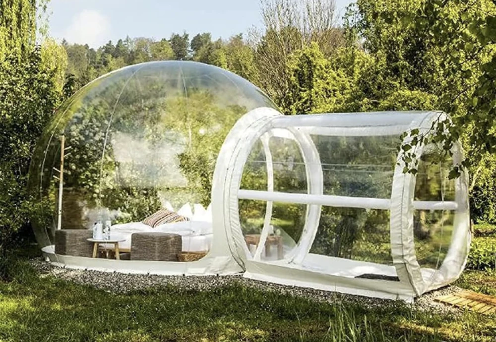 pvc transparent bubble tent with led lighting